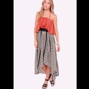 Under Skies High Low Halter Dress Size L